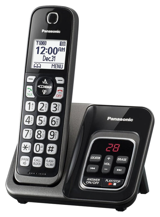 Panasonic KX-TGD530 Expandable Cordless Phone - Metallic Black