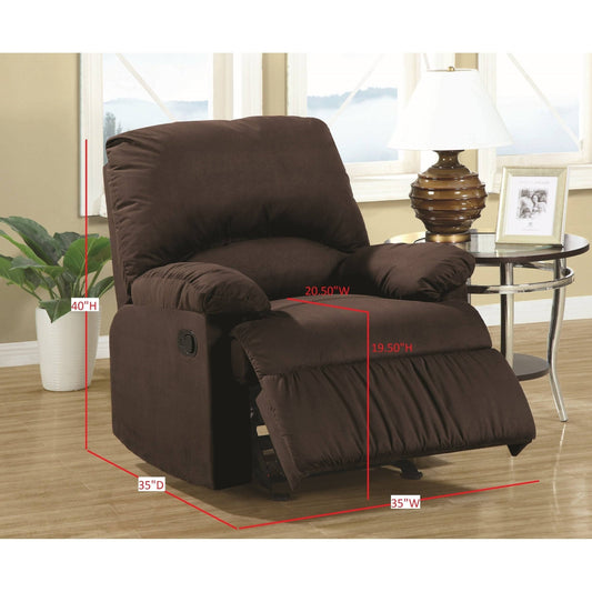 Coaster 600266G Glider Recliner - Chocolate