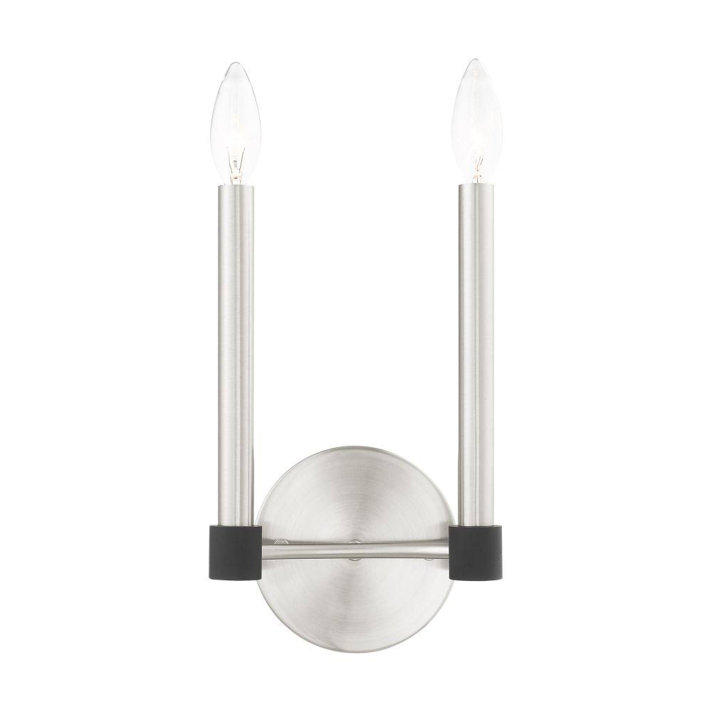 2 Light 7 inch Brushed Nickel Wall Sconce 207261