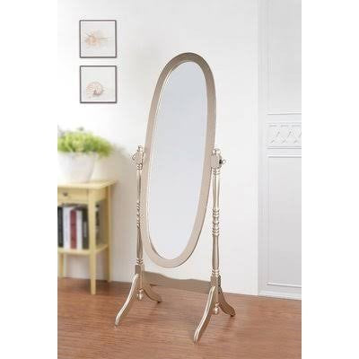 Alcott Hill Constantia Traditional Floor Cheval Mirror, Gold