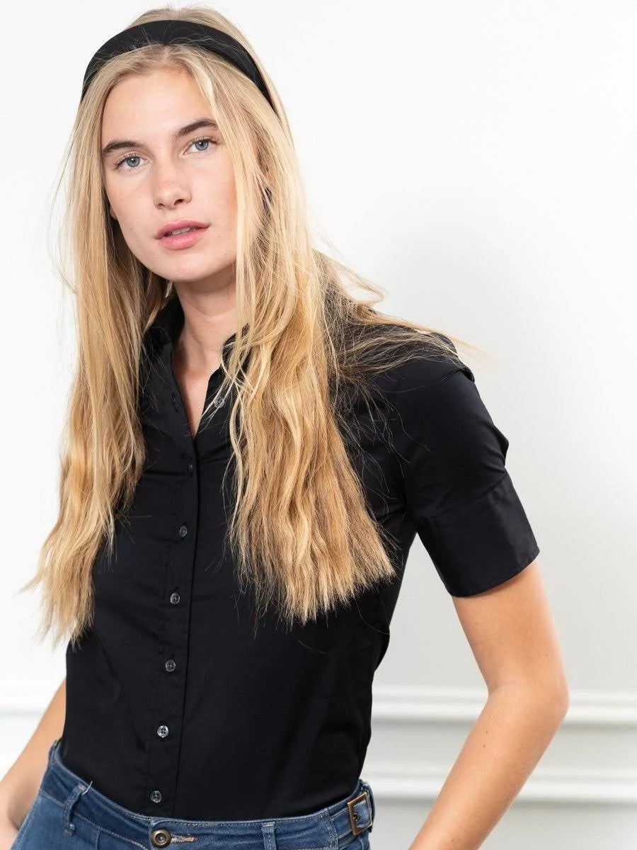 The Shirt by Rochelle Behrens The Short Sleeve Shirt Black / Xs