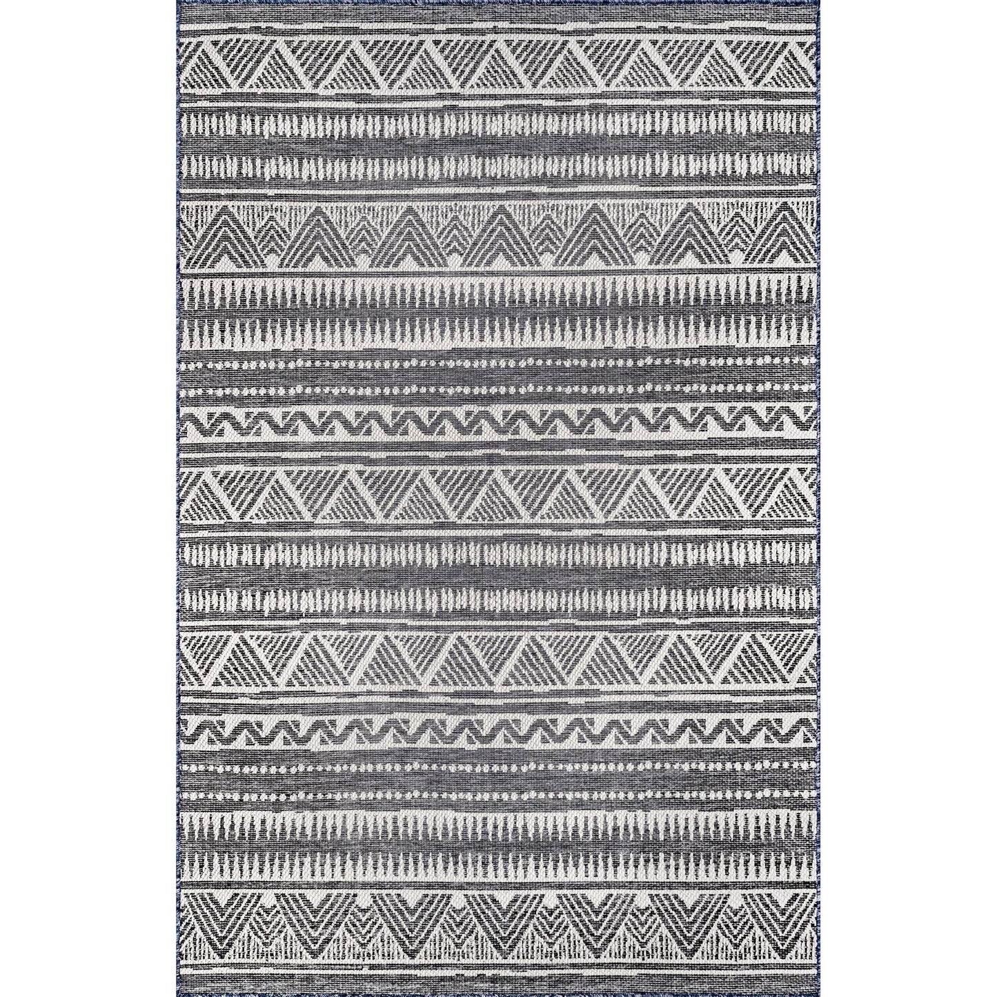 nuLOOM Maia Striped Tribal Indoor/Outdoor Area Rug (5 x 8 - Gray)