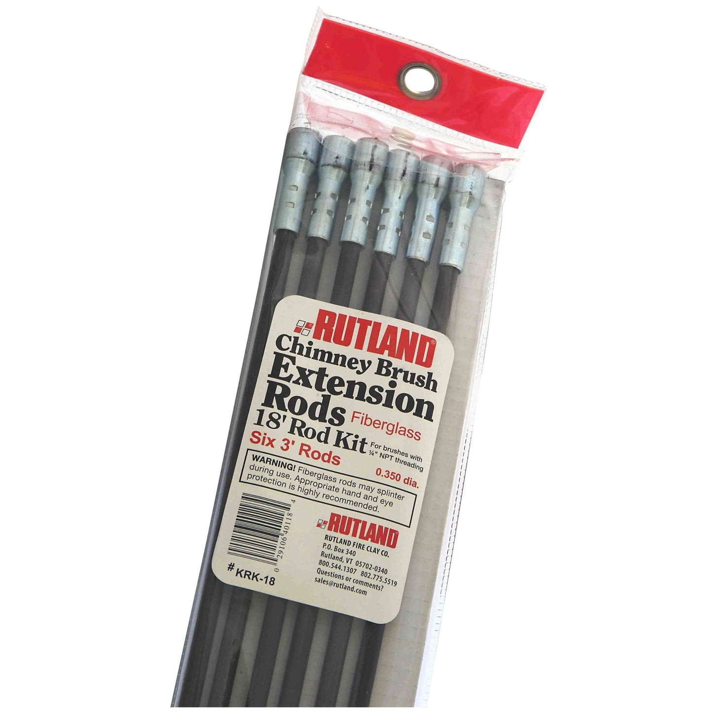 Rutland 18 Foot Fiberglass Chimney Rod Kit