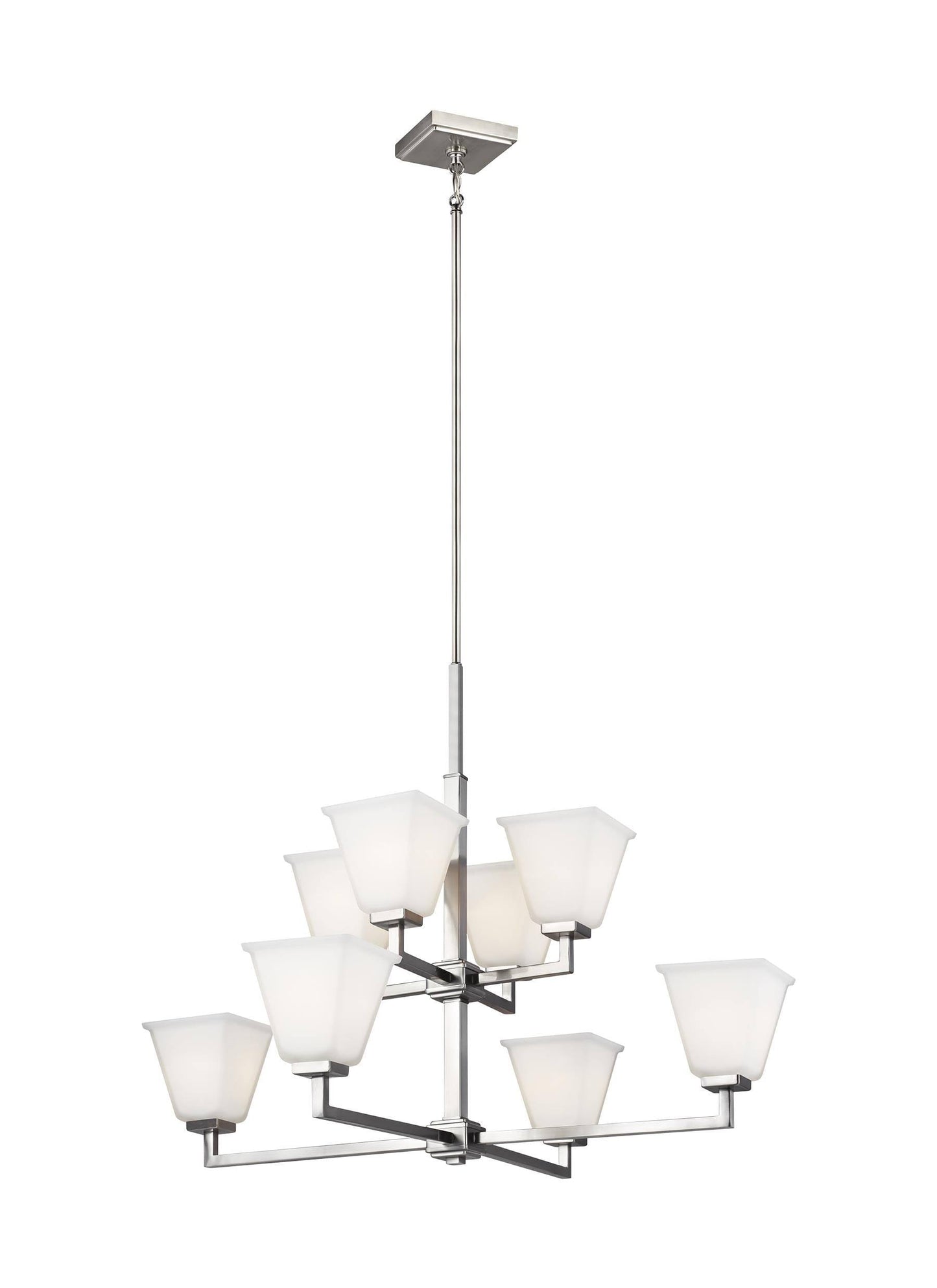 Sea Gull Lighting 3113708-962 Ellis Harper Eight Light Chandelier - Brushed Nickel