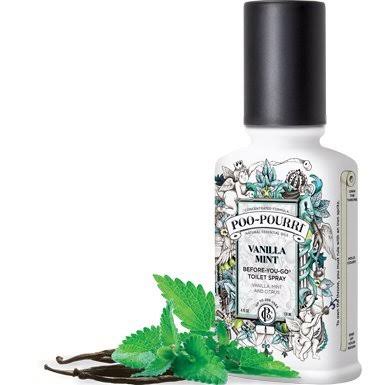 Poo-Pourri 2-Piece Before-You-Go Toilet Spray Bottle Set 2 and 4-Ounce Vanilla Mint with A Free 4ml Pocket Size Bottle