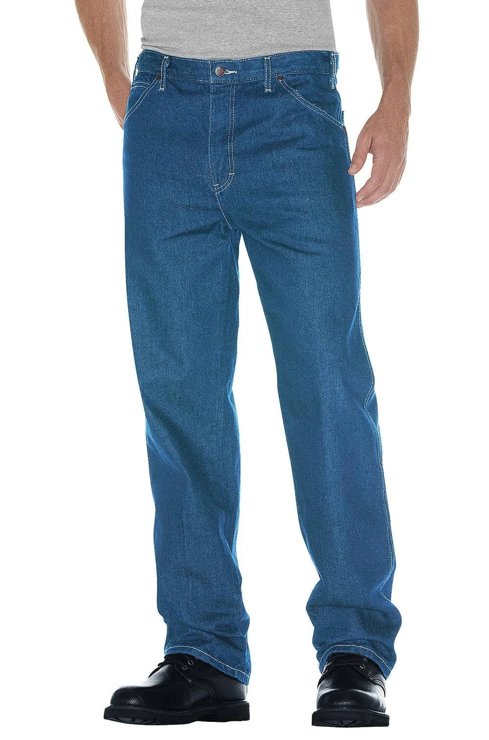 Dickies Mens Relaxed Straight Fit 5-Pocket Denim Jeans