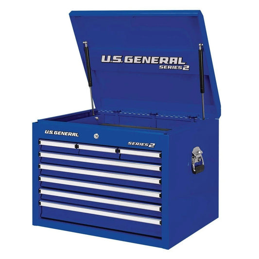 U.S. General 26 in. Single Bank Blue Top Chest 64430