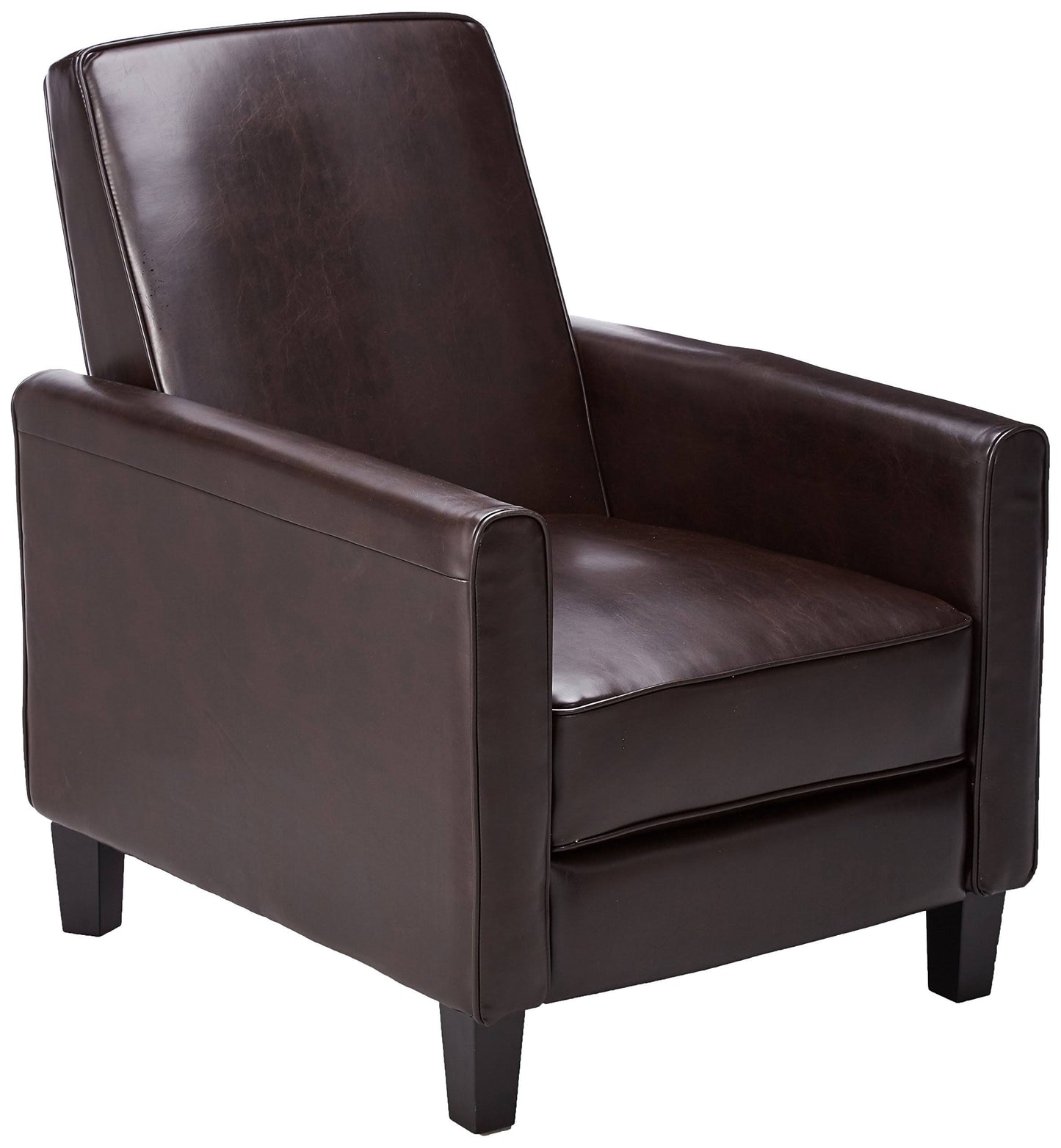 Brown Leather Recliner Club Chair