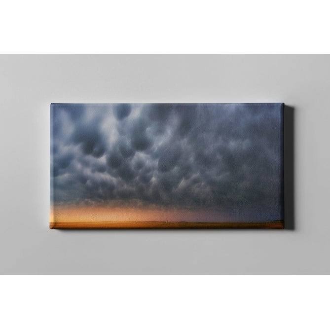 Epic Graffiti Mammatus Over Madrid by Darren White, Giclee Canvas Wall Art - 12 x 24