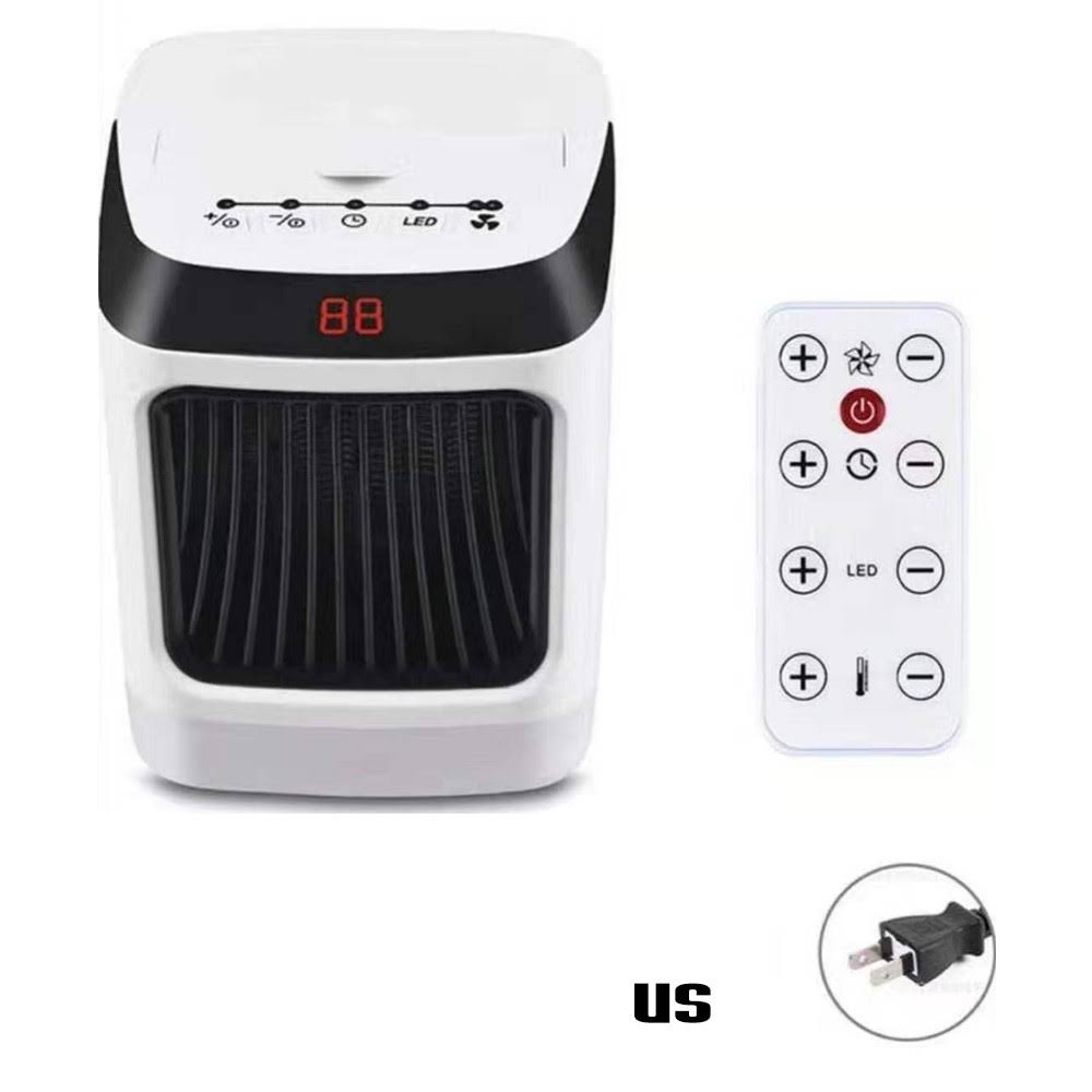 800-1000W 2-in-1 Cold Warm Dual Mode Digital Display Portable Desktop Heater E9288US