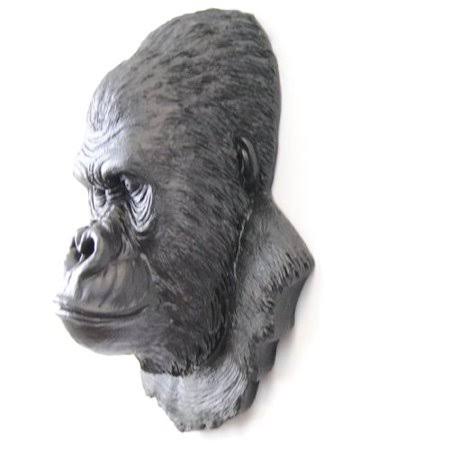 Near and Deer Faux Taxidermy Gorilla Head Wall Decor Color Black