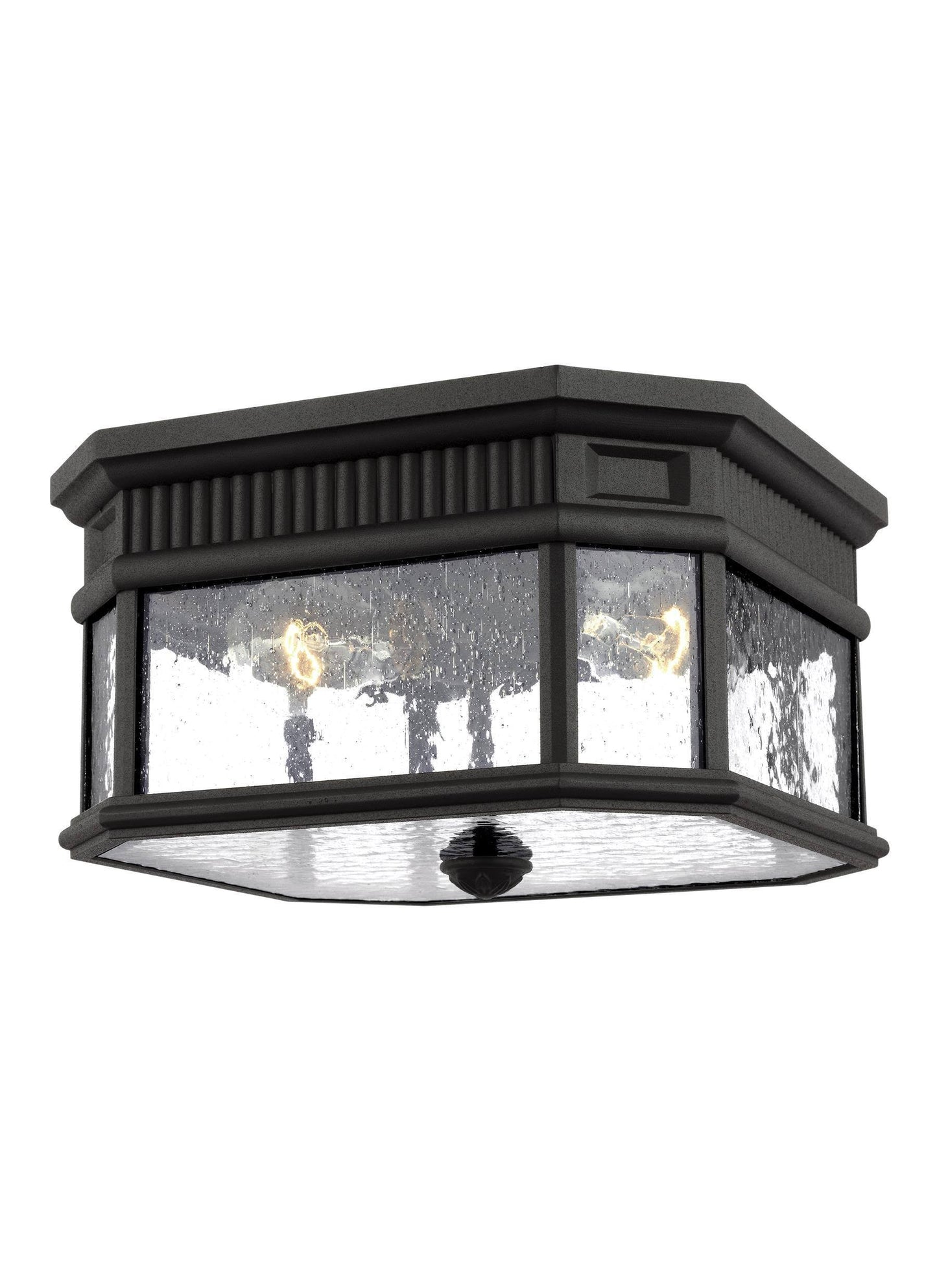 Feiss OL5433BK Cotswold Lane Black 2-Light Flush Mount