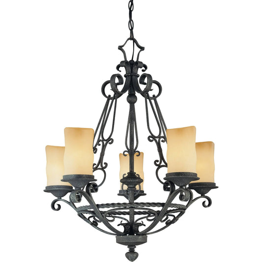 Volume Lighting Sevila 5-Light Antique Iron Chandelier