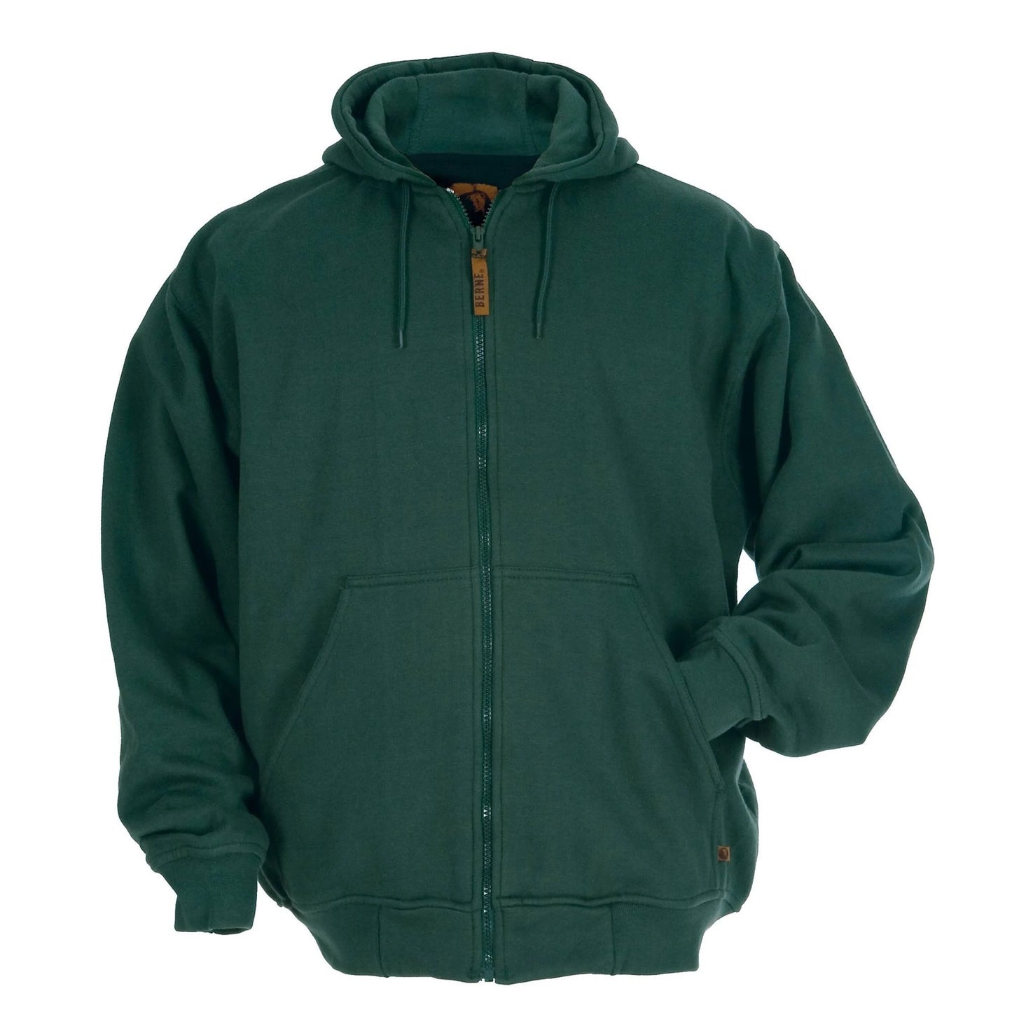 Berne Original Thermal Lined Hooded Sweatshirt - Green - 4XL - Regular