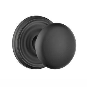 Brass Classic Hardware - Passage Providence Door Knob with Regular Rose in Flat Black - 8100238PUS19 - Emtek Hardware