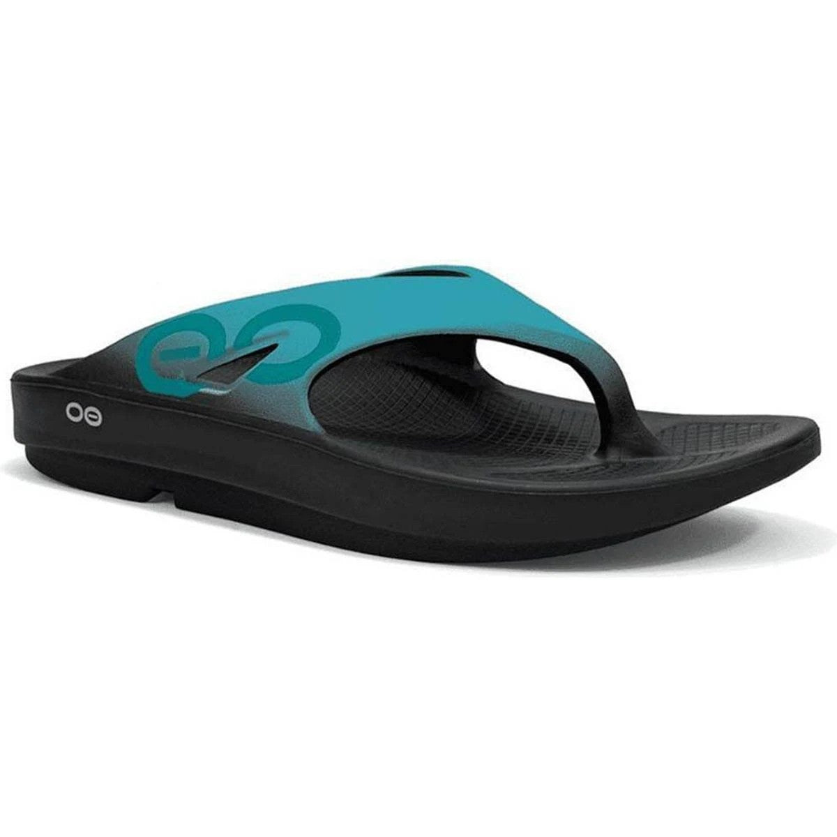 OOFOS OOriginal Sport Black/Aqua Unisex Sandal 11