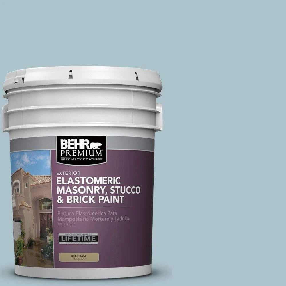 Behr Premium 5 gal. #MS-71 Pacific Blue Elastomeric Masonry, Stucco and Brick Exterior Paint 07117505