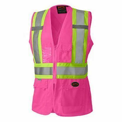 Pioneer Pink Hi-Viz Womens Safety Vest, X-Small. Each