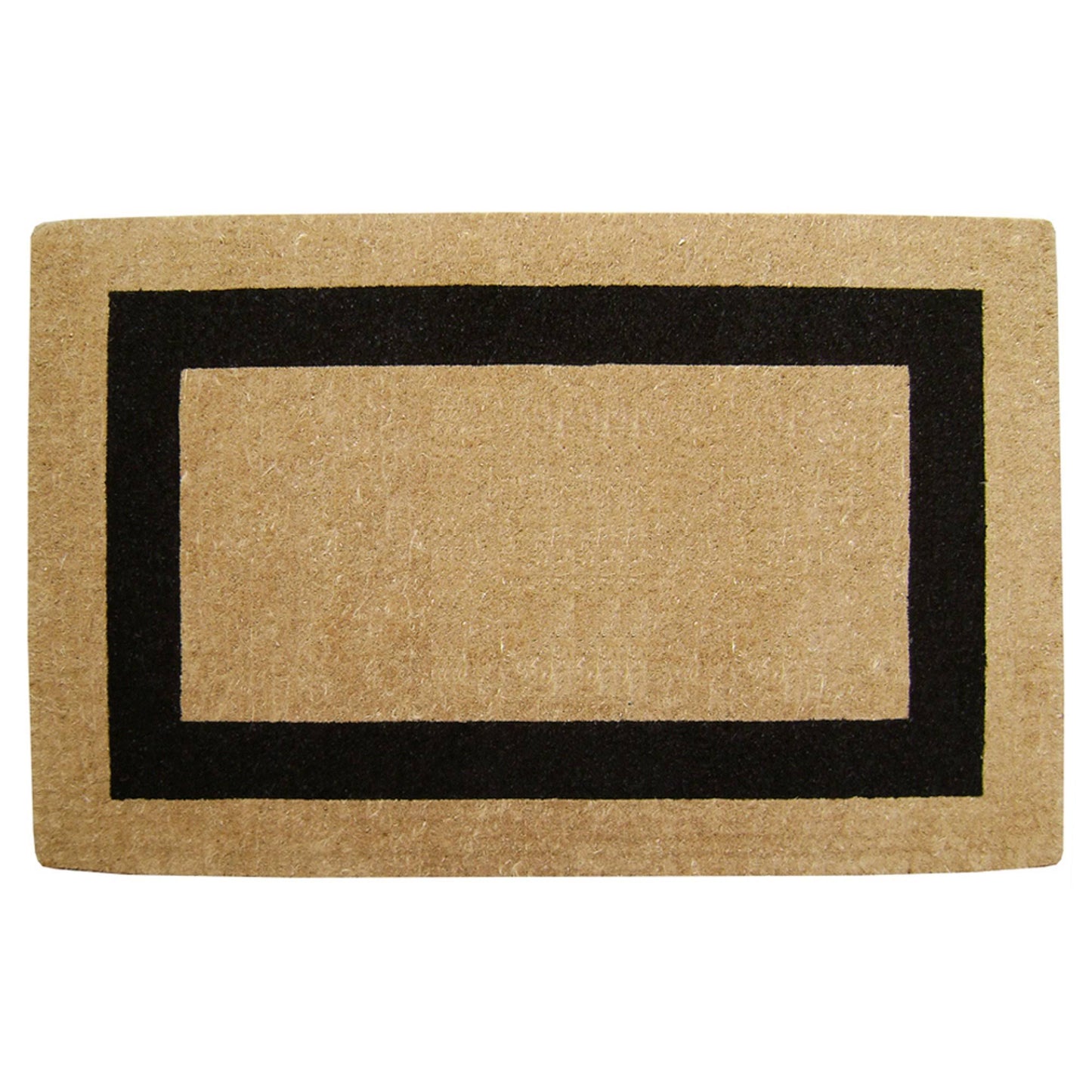 Nedia Home O2079 Single Picture - Black Frame 30 x 48 in. Heavy Duty Coir Doormat - Plain