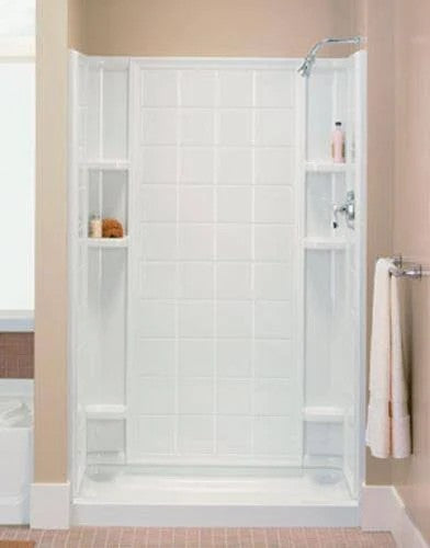 Sterling Ensemble Tile Shower Back Wall, White, 48