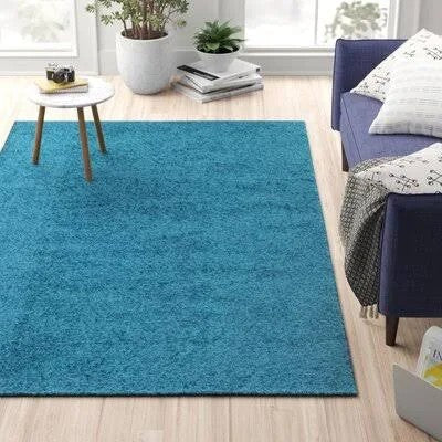 Caressa Turquoise Shag Area Rug Zipcode Design Rug Size: Rectangle 53