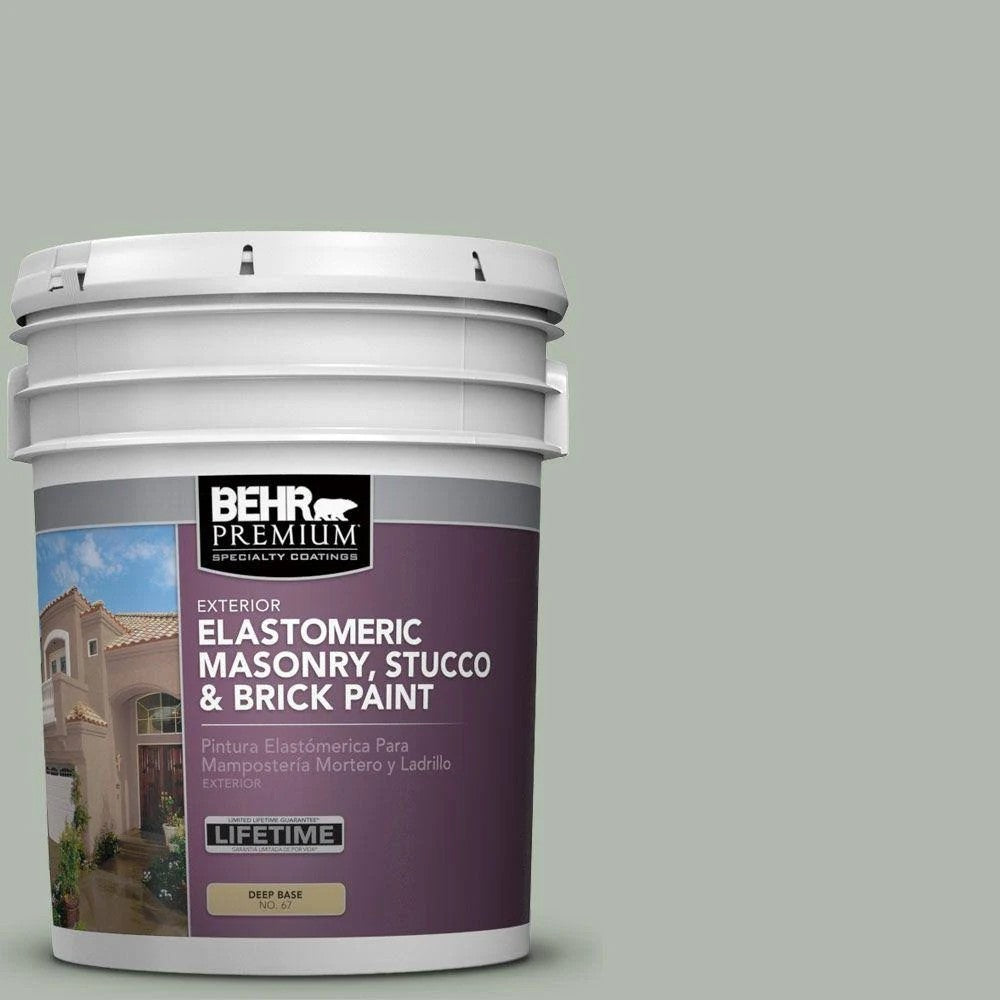 Behr Premium 5 gal. #MS-58 Antique Jade Elastomeric Masonry, Stucco and Brick Exterior Paint 07116305