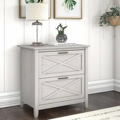 Cyra 2-Drawer Lateral Filing Cabinet Beachcrest Home Color: Linen White