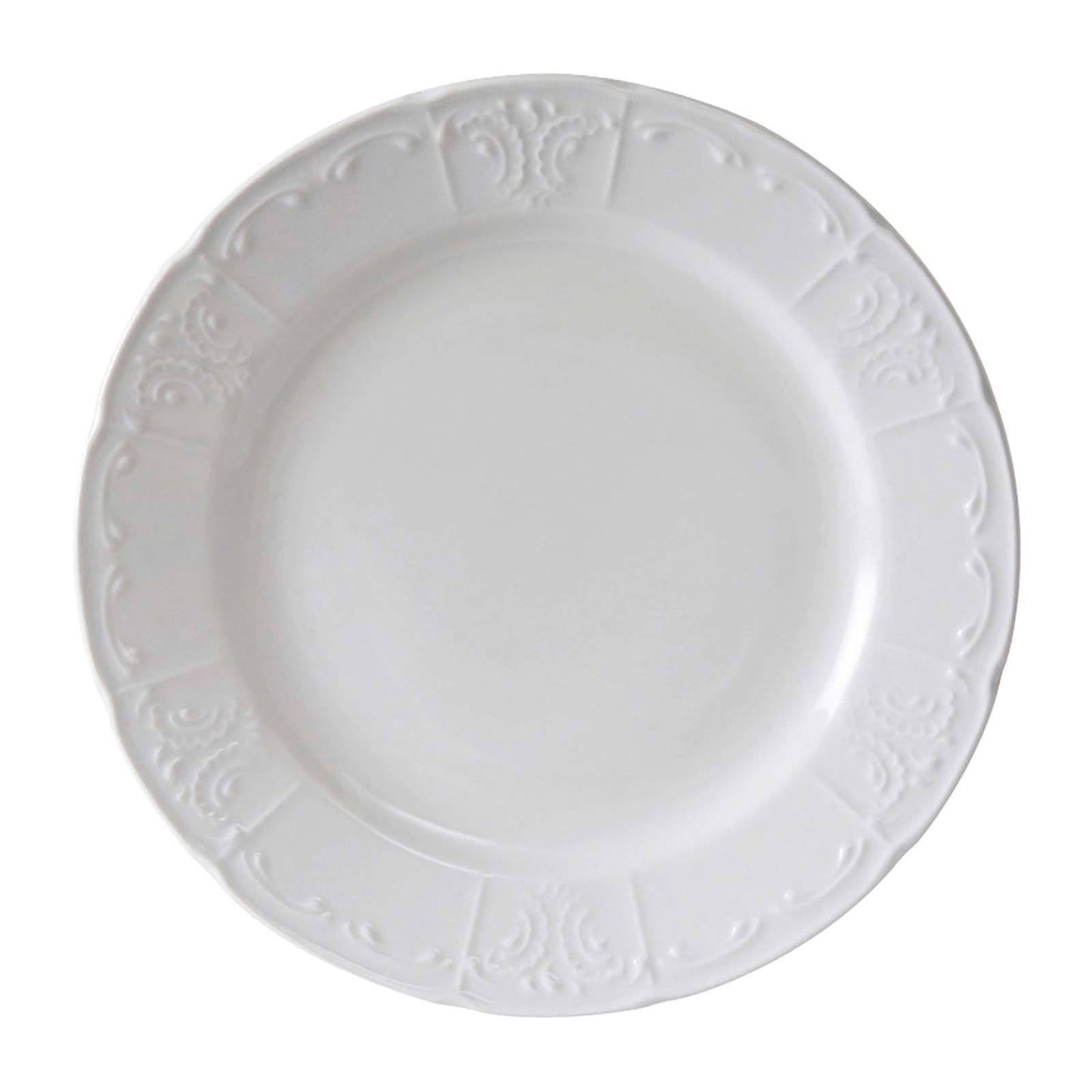 Tuxton China CHA-096 Chicago 9.75 in. Plate - Porcelain White - 2 Dozen