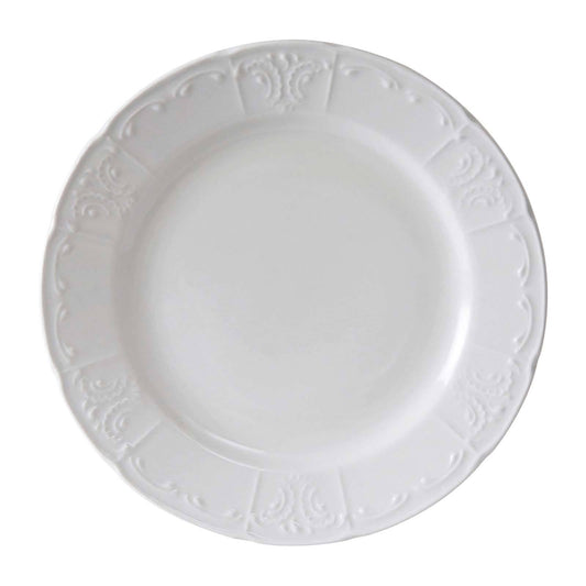 Tuxton China CHA-096 Chicago 9.75 in. Plate - Porcelain White - 2 Dozen