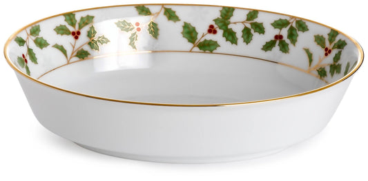 Noritake Holly and Berry Gold 9 Oval Vegetable Bowl