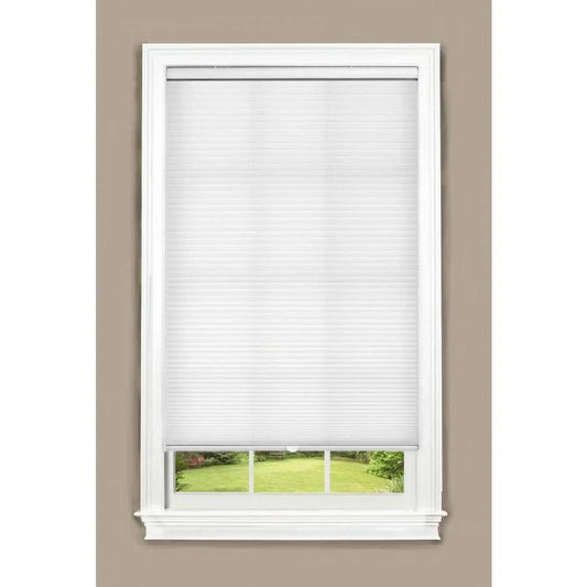 Allen + Roth 24-in x 64-in White Light Filtering Cordless Cellular Shade Polyester | CCLFWHITE240640