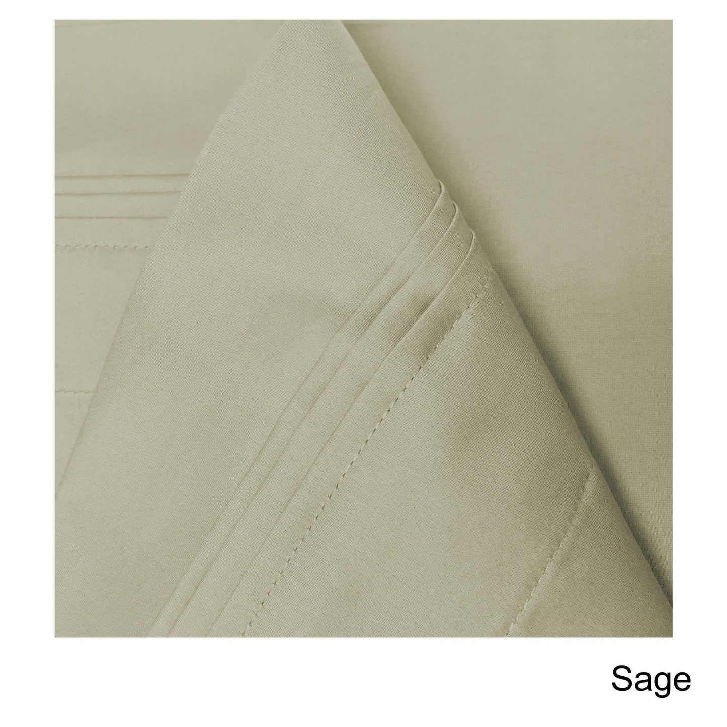 Superior Egyptian Cotton 650 TC Deep Pocket Solid Bed Sheet Set - Twin - Sage