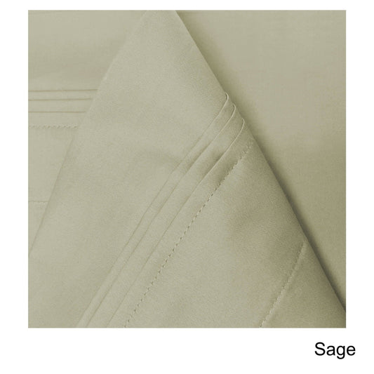 Superior Egyptian Cotton 650 TC Deep Pocket Solid Bed Sheet Set - Twin - Sage