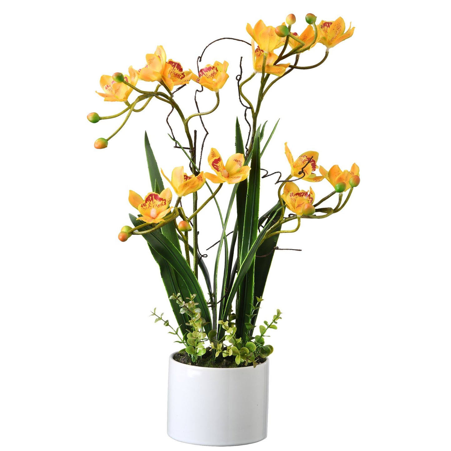 National Tree Company 18-in. Artificial Yellow Orchid Flowers