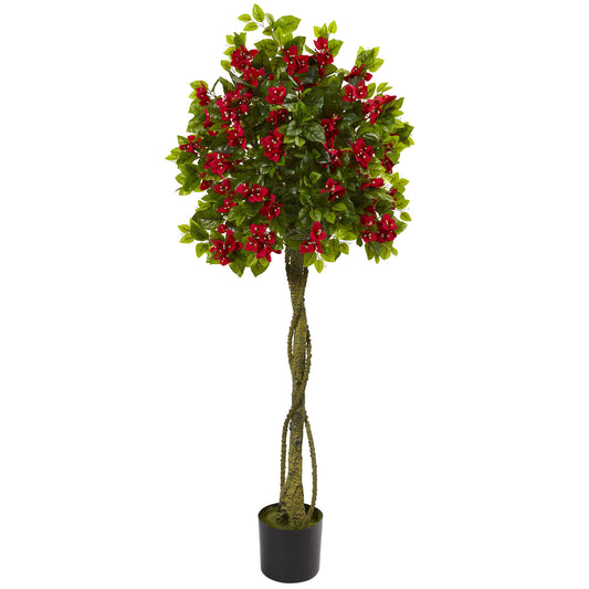 Nearly Natural 5 Bougainvillea Artificial Topiary Tree