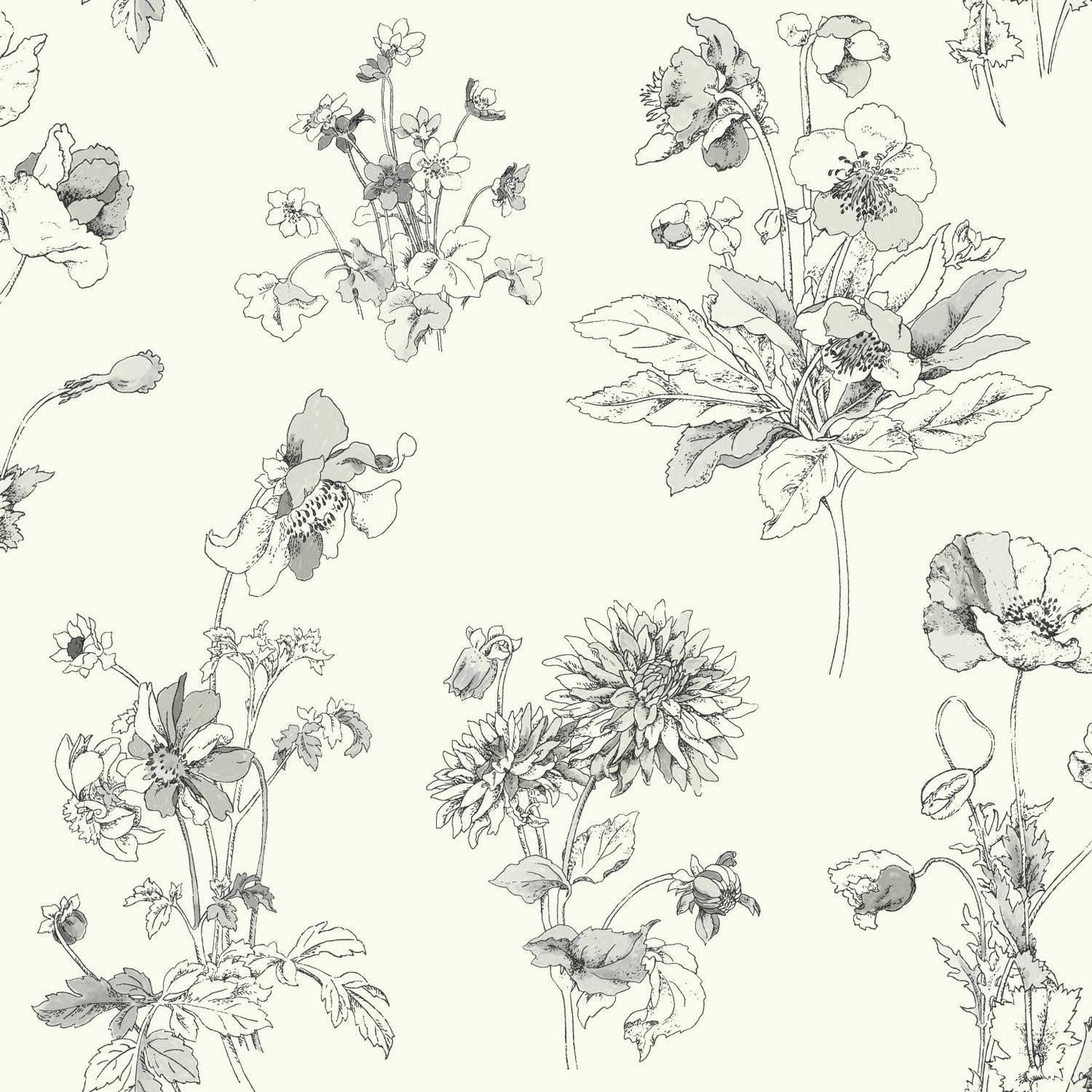 York Wallcoverings GP5945 Waverly Meadow in Bloom Wallpaper