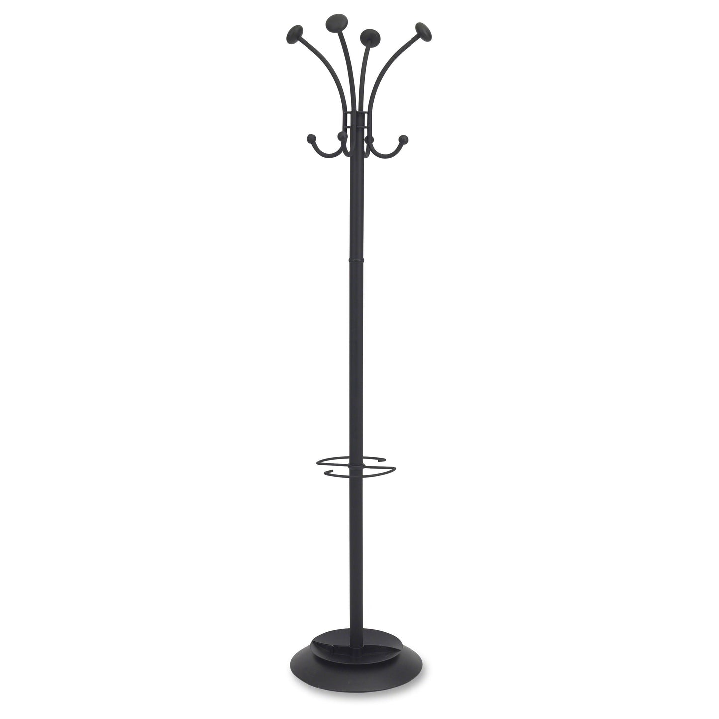 Alba Stily - Coat rack - 8 hooks - powder-coated steel - black