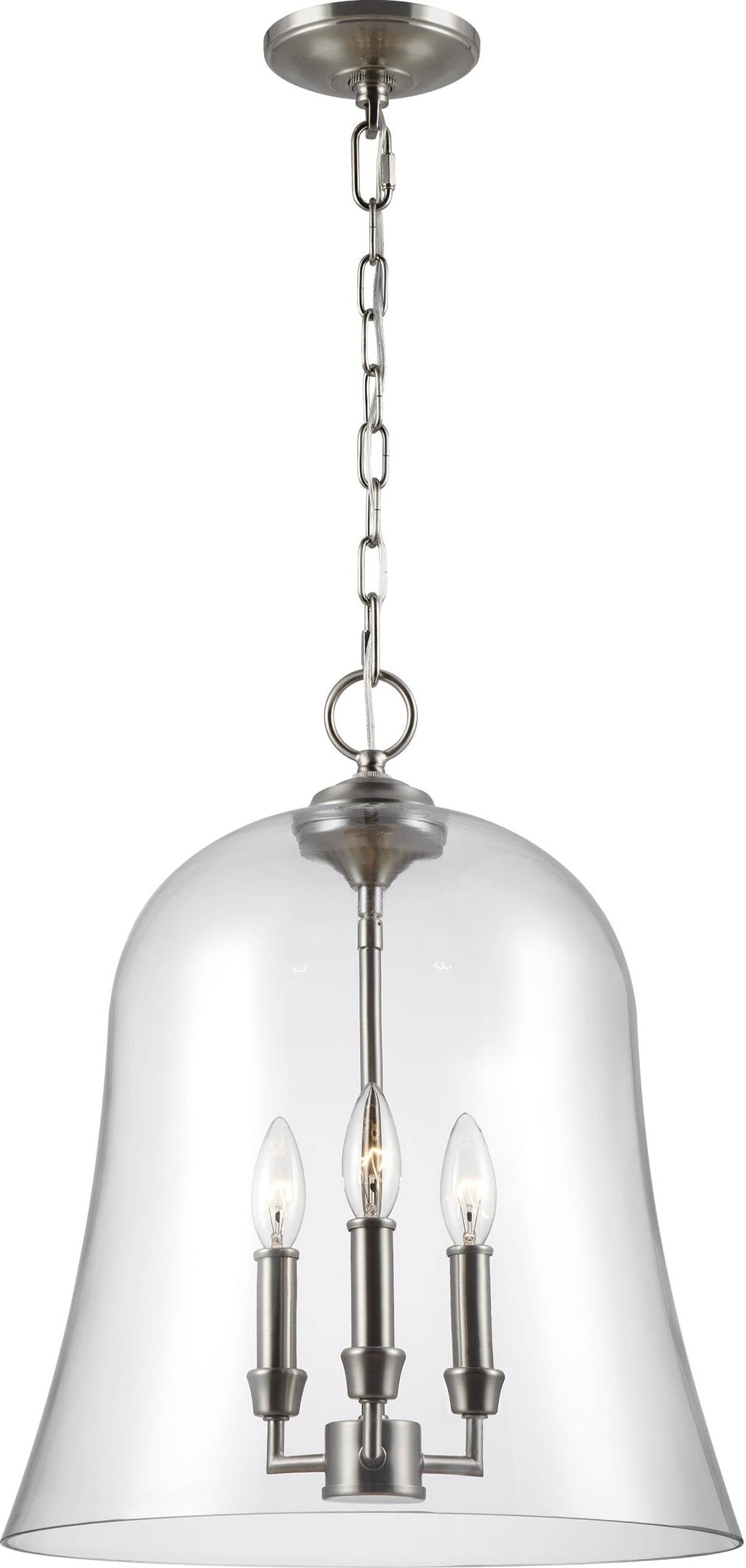 Feiss Lawler 3 Light Satin Nickel Pendant