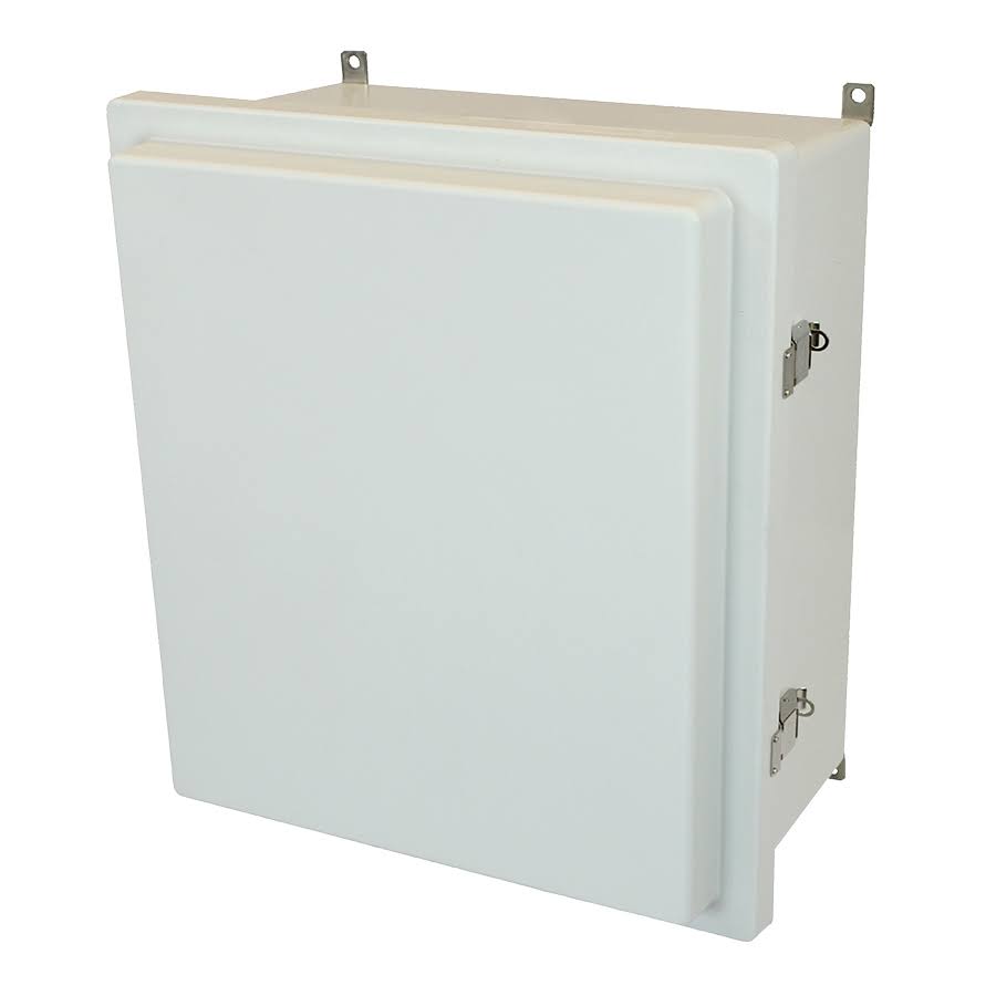 Allied Moulded - AM1868RL - Enclosure, Fiberglass, Hinged COVER, 18.40 x 16.40 x 8.13 in.