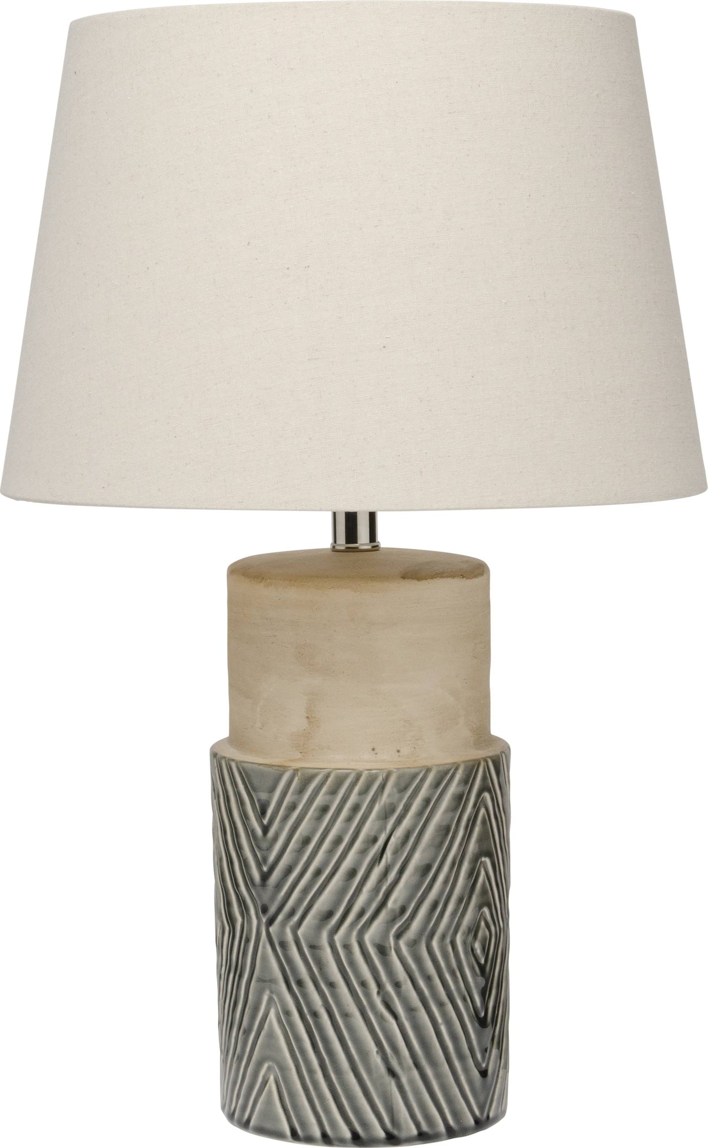 Ripple Table Lamp in Grey Ceramic