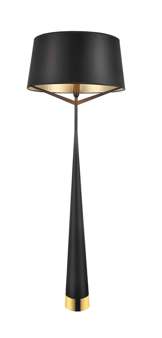 24 x 24 x 67 Black Steel Floor Lamp