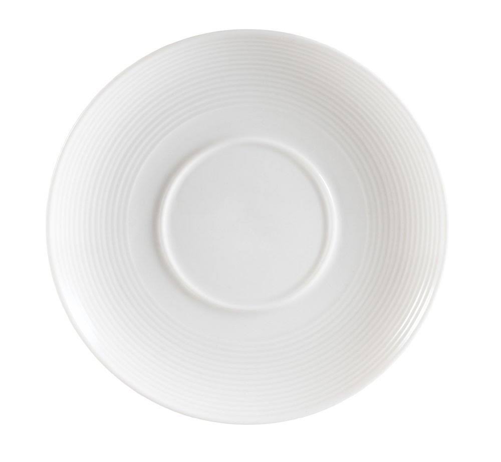 CAC China SUS-2 Sushi Signature 5-1/2-Inch Bone White Porcelain Saucer, Box of 36