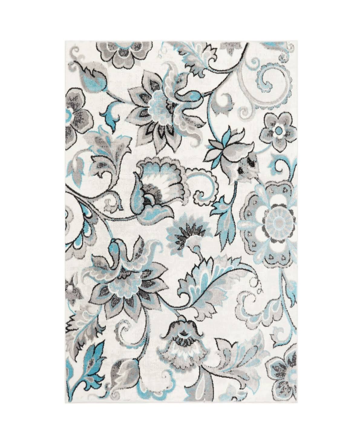 Home Dynamix Boho Odesa Ivory/Blue 6 ft. 6 in. x 9 ft. 6 in. Indoor Area Rug