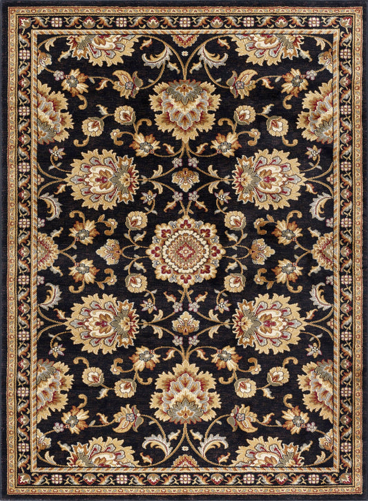 Tayse Sensation 4853 Black 5 ft. 3 in. x 7 ft. 3 in. Traditional Area Rug