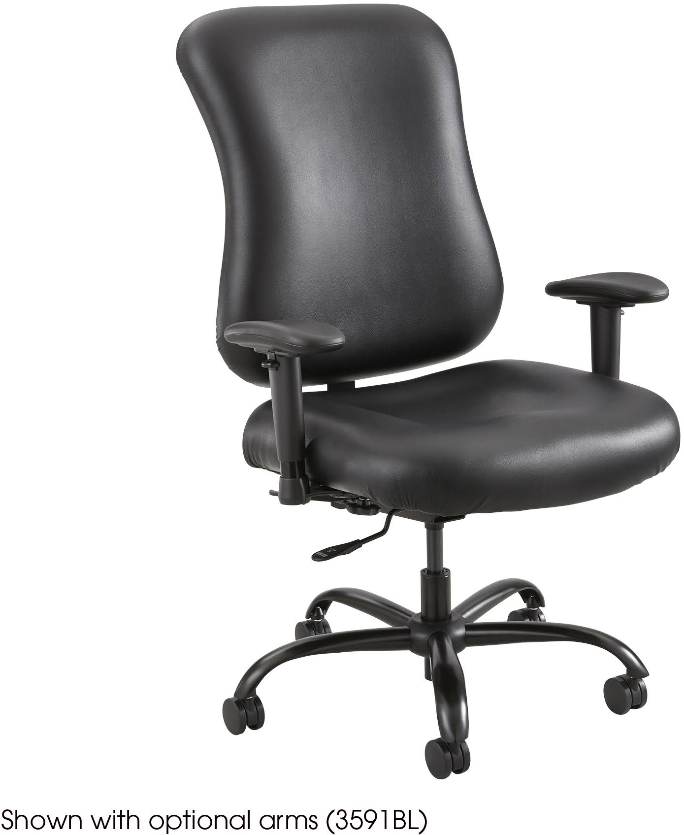 Safco Optimus - Chair - tilt - swivel - vinyl - black