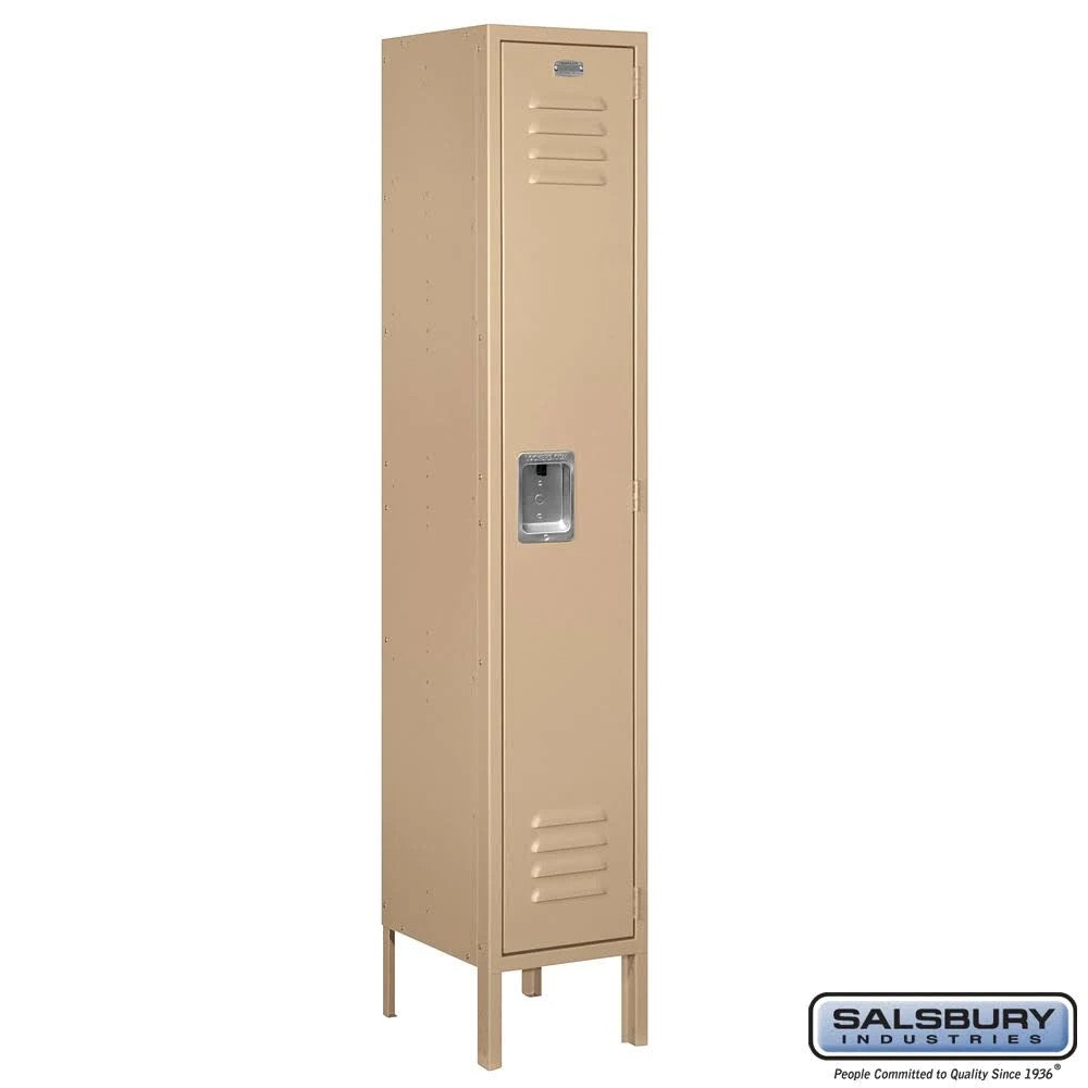 Salsbury Industries 61152tn-u Standard Metal Locker - Single Tier - 1 Wide - 5 Feet High - 12 Inches Deep - Tan - Unassembled