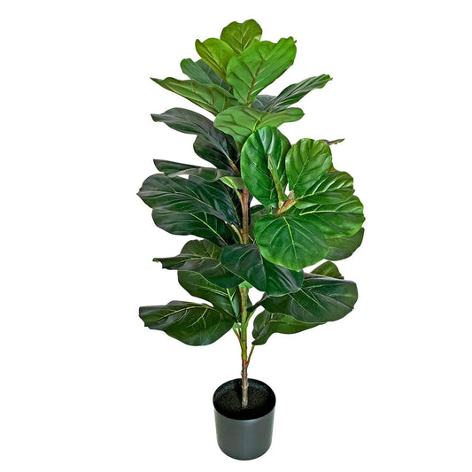 BESAMENATURE 40 inch Artificial Fiddle Leaf Fig Tree/Faux Ficus Lyrata for Home Office Decoration