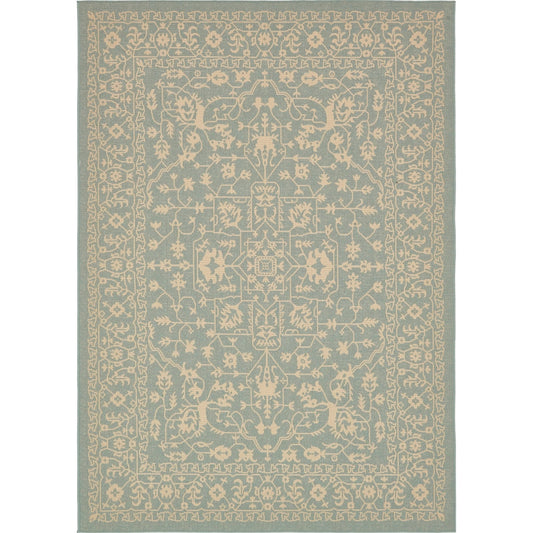 Unique Loom Allover Outdoor Area Rug (7 x 10 - Light Blue)