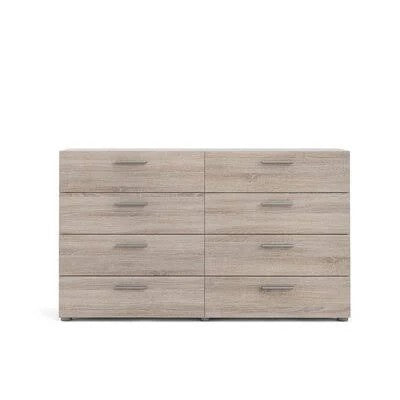 Pannell 8 Drawer Double Dresser Color: Truffle