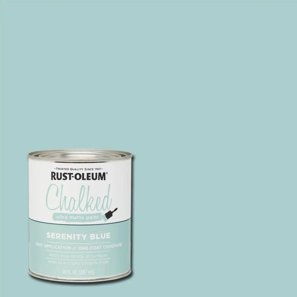 Rust-Oleum 30 oz. Chalked Serenity Blue Ultra Matte Interior Paint (2-Pack) 285139